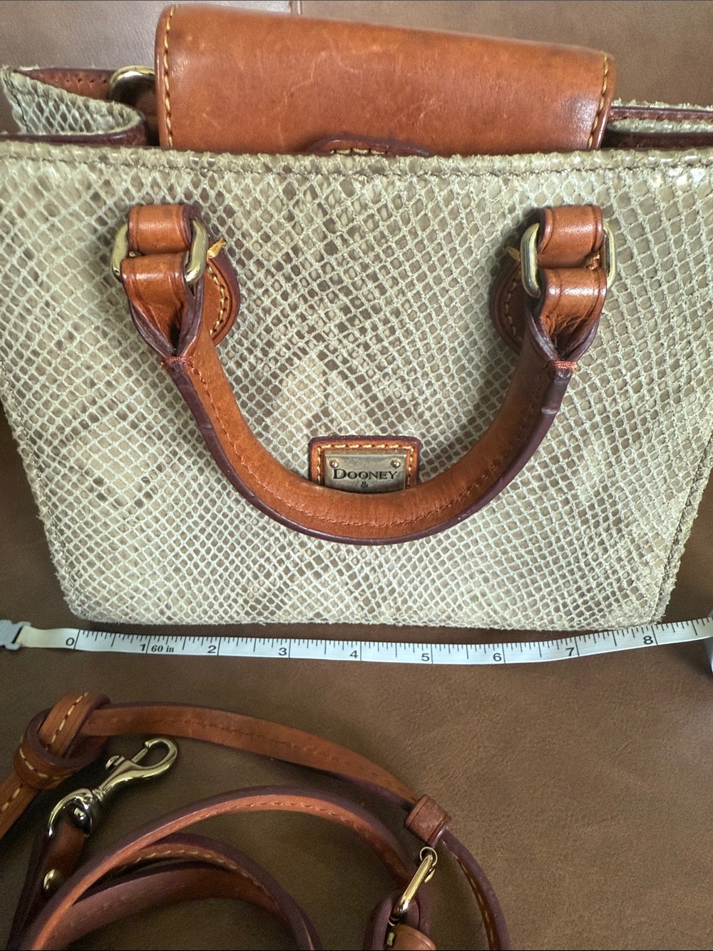 Dooney & Bourke Janine Snake Satchel - Picture 6 of 7